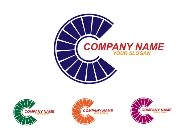 Modelo para o logotipo da empresa. Projeto plano — Vetor de Stock