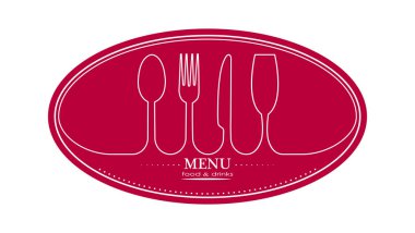 Restoran, catering veya gastro servis menüsü için logo şablonu de