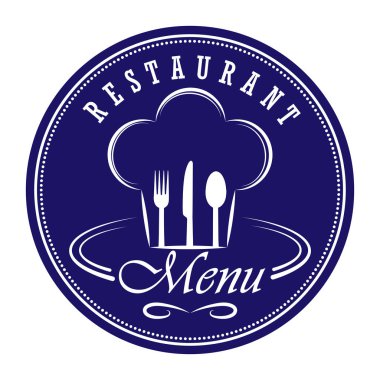 Restoran, catering veya gastro servis menüsü için logo şablonu de