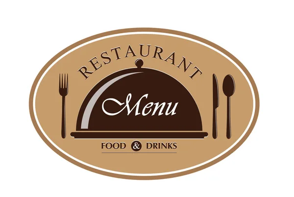 Logovorlage für Restaurant, Catering oder Gastro-Service Menü de — Stockvektor