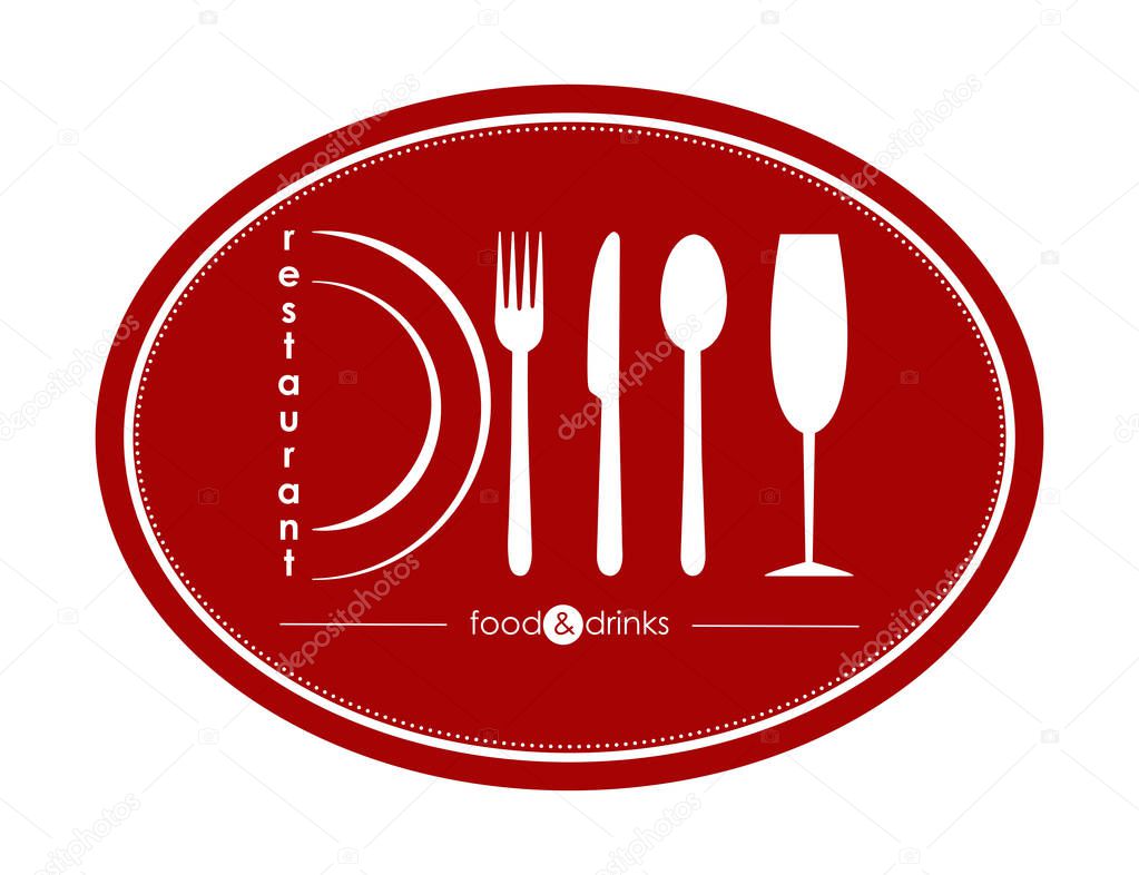Template for design and decoration of restaurant menu, catering or gastro service, flat design