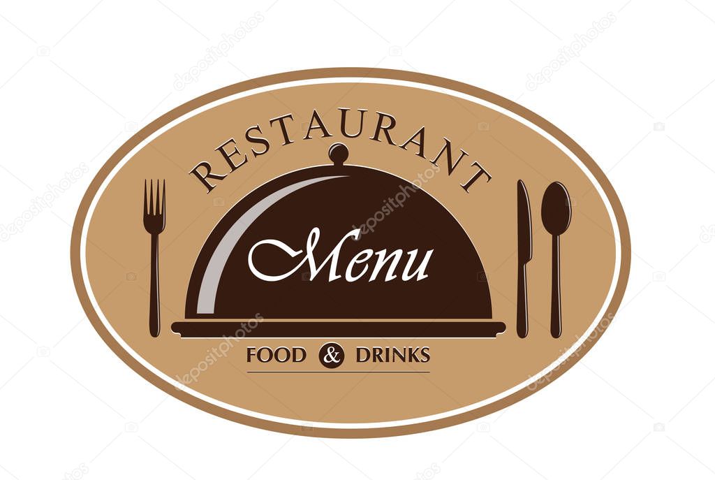 Template for design and decoration of restaurant menu, catering or gastro service, flat design