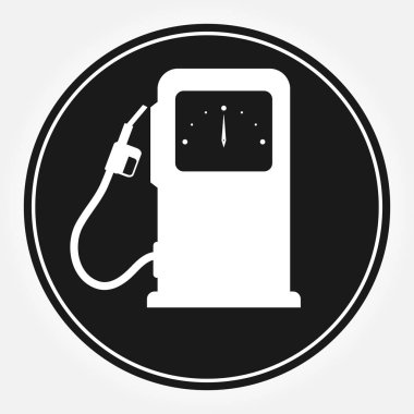 Arabaları yakıtla doldurmak için sütun. Düz simge