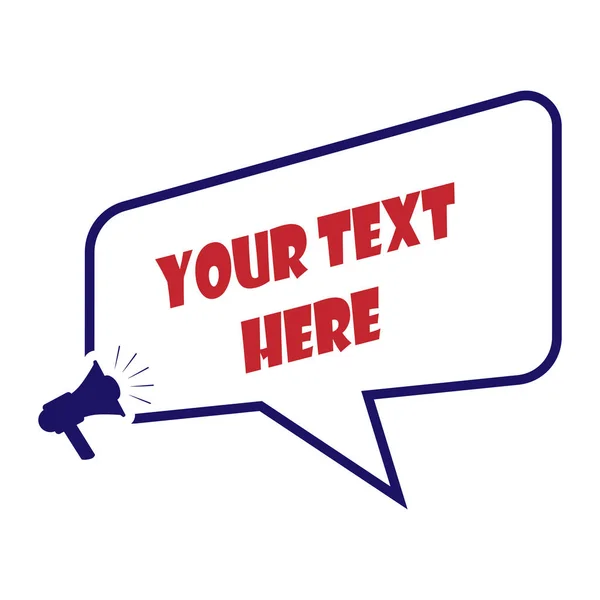 Textfeld Anrufbeantworter Für Text Phrase Oder Nachricht Flaches Design — Stockvektor