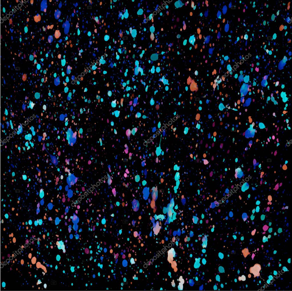 Splashes Of Multicolored Paint On A Black Background The Ideal Solution For Fabric Upholstery Wallpaper Screen Saver For Design And Decoration Premium Vector In Adobe Illustrator Ai Ai Format