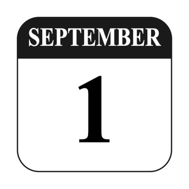 1 Eylül tarihine sahip bir takvim sayfası.