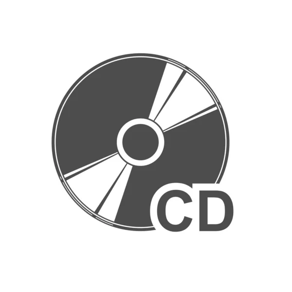 Icono de CD plano simple para diseño y decoración . — Archivo Imágenes Vectoriales