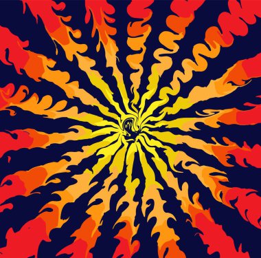 Merkezi doğru yakıntma düzensiz ışınları ile Vortex. Artalan