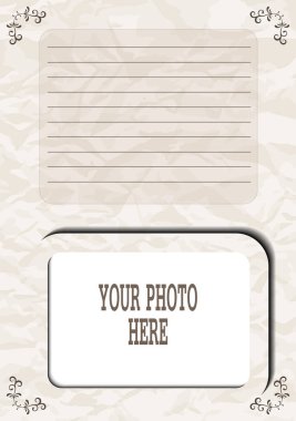 Aile albümü, hesap veya screensav için Vintage tarzı fotoğraf çerçevesi