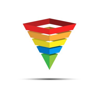 Kurşun üretimi, satış hunisi. Sunumlar için Infographics