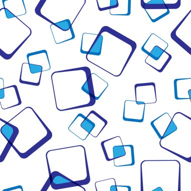 Mavi kesişen karelerin dikişsiz deseni, şeffaf sırt