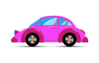 Çocuk oyuncakları. Çocuk araba sedan renkli pembe. 