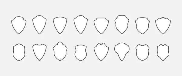 Conjunto de iconos de escudo. La base para emblemas, clubes y signos heráldicos — Vector de stock