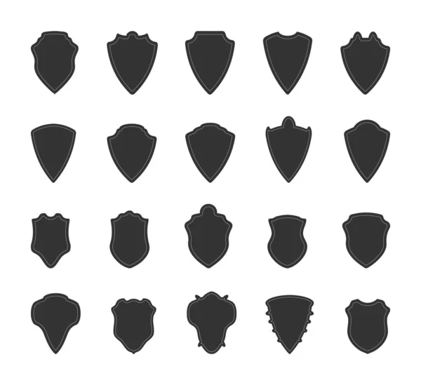 Набір значків щита. Основи геральдичних емблем, клубів і знаків — стоковий вектор
