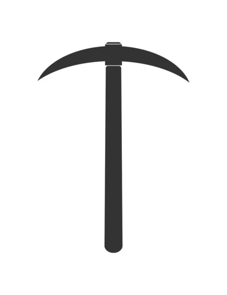 Icon pickaxe, eenvoudig plat ontwerp geïsoleerd op witte achtergrond — Stockvector