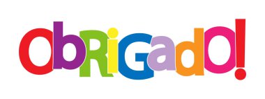 Yazıt ile renkli afiş teşekkür ederim! Portekiz cemi