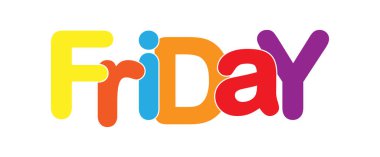 Yazıt Cuma ile renkli afiş, dekorasyon ve 