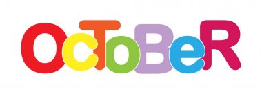 Yazıt Ekim ile renkli afiş, ddecoration için bir