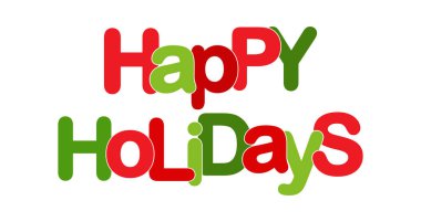 Mutlu Tatiller yazan renkli bir afiş. Decorati için yazı