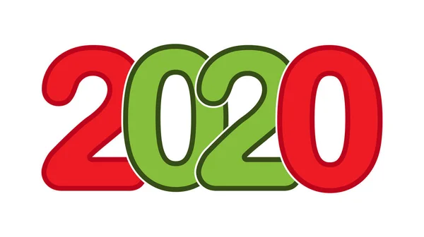 Banner colorido con la inscripción 2020. Letras para decorar — Vector de stock