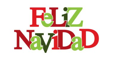 Mutlu Noeller yazan renkli bir afiş. dil İspanyolca