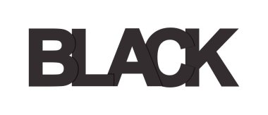 kelime Siyah. Dekorasyon ve tasarım için afiş veya simge