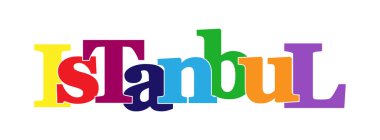 Istanbul. Türkiye'nin başkenti nin adı ile afiş 