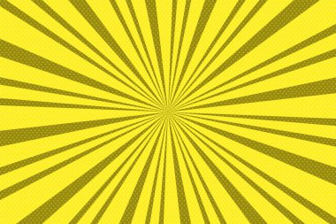 Radyal çizgilerile pop art sarı arka plan. ha ile arka plan