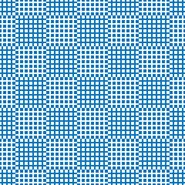 Bezešvé vzory bílých a modrých čtverečků. Moderní barvy. — Stockový vektor
