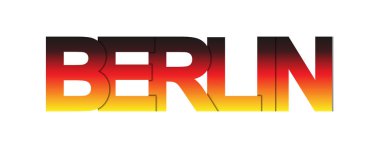 Berlin. Nati renklerde Alman başkentinin adı