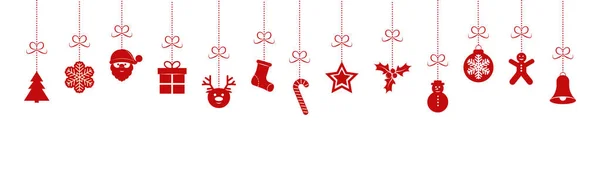 Şeffaf arka planda Noel simgeleri asma.