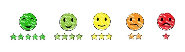 Set di icone emotive, design piatto . — Vettoriale Stock