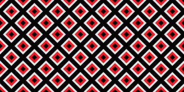 Dikişsiz geometrik desen. Kırmızı ve siyah renkler Modern casu vardır