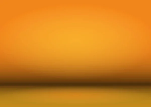 Κενό πορτοκαλί Studio φόντο με βινιέτα. Η μπλε backgroun — Διανυσματικό Αρχείο