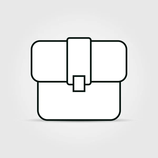 サイトのロゴ、デザイン、装飾のための輪郭のポートフォリオアイコン — ストックベクタ