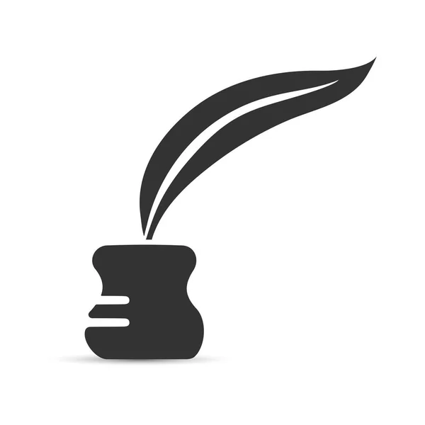 Długopis i atrament, płaska ikona do projektowania stron internetowych i aplikacji mobilnych — Wektor stockowy