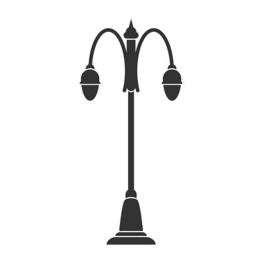 İki plafondlu bir lamba. Tema tasarımı için vektör illüstrasyonu. Beyaz bir arka planda izole edilmiş. Basit tasarım