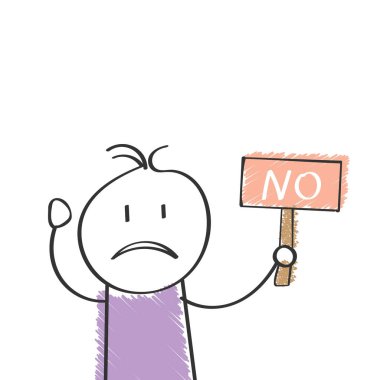 Çizgi filmdeki adamın elinde 