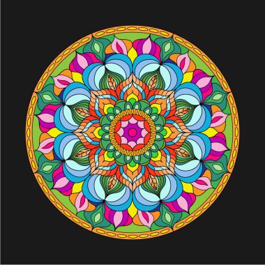 Daire şeklinde, siluet dolu. Beyaz arkaplanda izole edilmiş vektör illüstrasyonu, düz tasarım