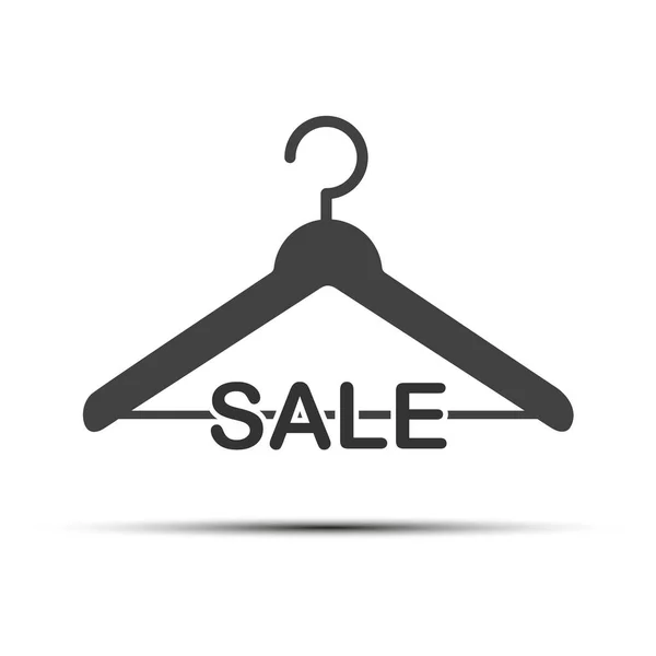 Silhouette Hanger Inscription Sale Vector Illustration Isolated White Background — Stock Vector