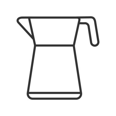 Bir sürahinin basit vektör simgesi. Web siteleri, uygulamalar, çıkartmalar ve çıkartmalar için özet çizimi beyaz bir arkaplanda izole edildi