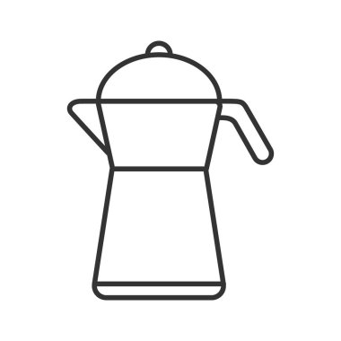 Kapaklı bir sürahinin basit vektör simgesi. Web siteleri, uygulamalar, çıkartmalar ve çıkartmalar için özet çizimi beyaz bir arkaplanda izole edildi