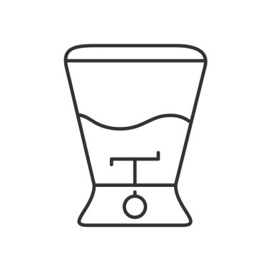 Karıştırıcı için basit vektör çırpma simgesi. Web siteleri, uygulamalar, çıkartmalar ve çıkartmalar için özet çizimi beyaz bir arkaplanda izole edildi