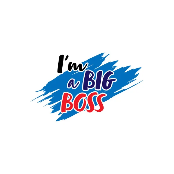 Lettrage Stylisé Big Boss Isolé Sur Fond Blanc Pour Bannières — Image vectorielle