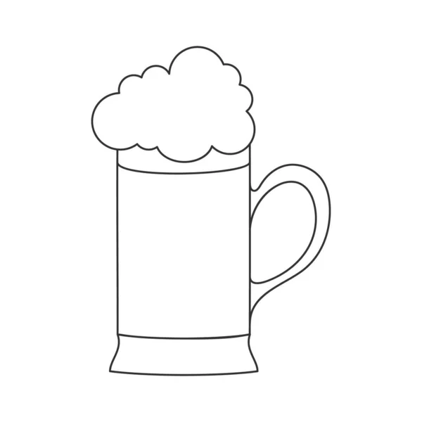 Una Taza Con Una Bebida Espumosa Cerveza Espuma Una Taza — Archivo Imágenes Vectoriales