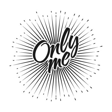 Havai fişek arka planında sadece ben varım, afişler, posterler, tişörtler ve tema tasarımı için beyaz bir arkaplanda izole edilmiş.