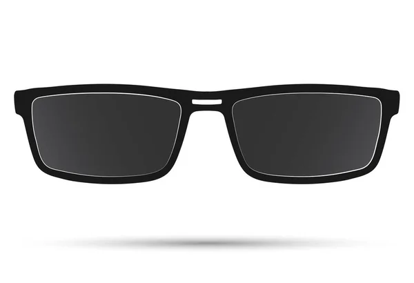 Gafas Sol Oscuras Con Monturas Negras Aisladas Sobre Fondo Blanco — Vector de stock