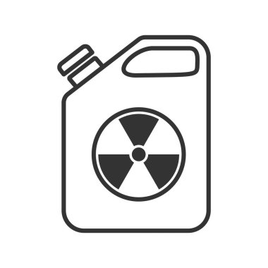 Radyasyon tüpü. Ana hatları boş. Tematik tasarım, siteler ve uygulamalar için beyaz arkaplanda izole edilmiş basit vektör simgesi.