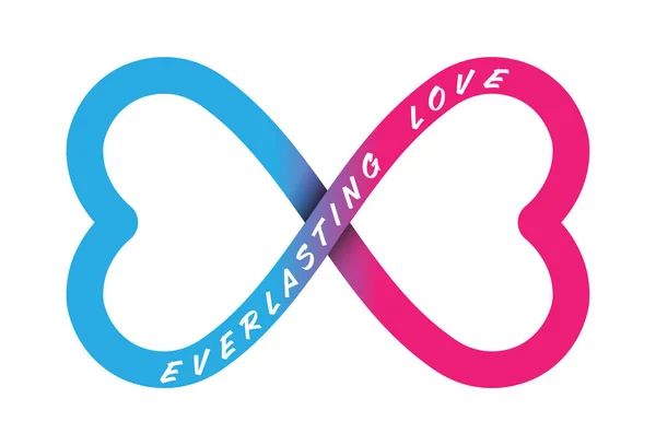Conceptual Vector Illustration Everlasting Love Infinity Sign Form Heart Isolated — Stock Vector