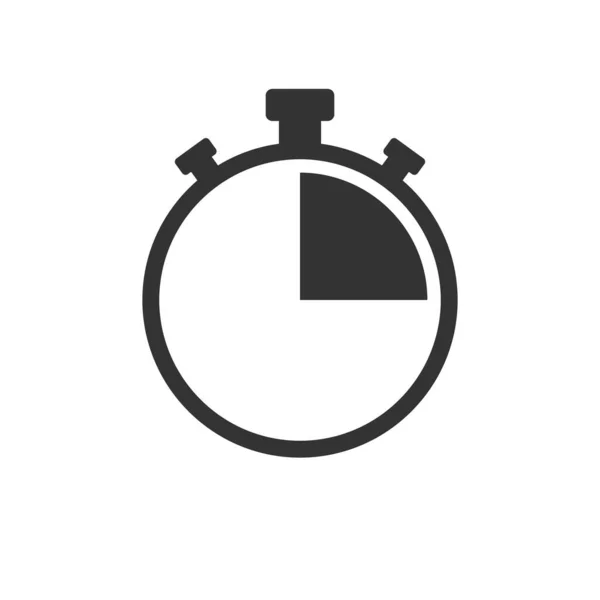 Χρονόμετρο Απλό Διανυσματικό Εικονίδιο Που Απομονώνεται Λευκό Φόντο Για Ιστοσελίδες — Διανυσματικό Αρχείο